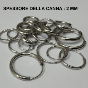 Cerchio Liscio In Argento 925 ‰ Spessore Canna 2 mm