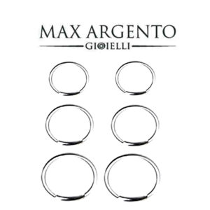 Cerchio Argento 925‰ Spessore Canna 0.6 Barretta 1.5 mm