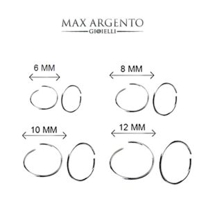 Cerchi Aperti Argento 925 ‰ Spessore Canna 0.6 mm