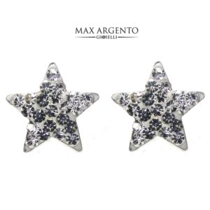 Orecchino Forma Stella Con Strass Argento 925‰ Mis. 10x10