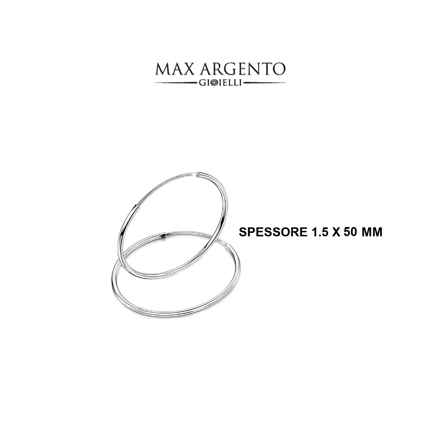 Cerchio Liscio In Argento 925 ‰ Spessore Canna 1.5 mm) - immagine 11
