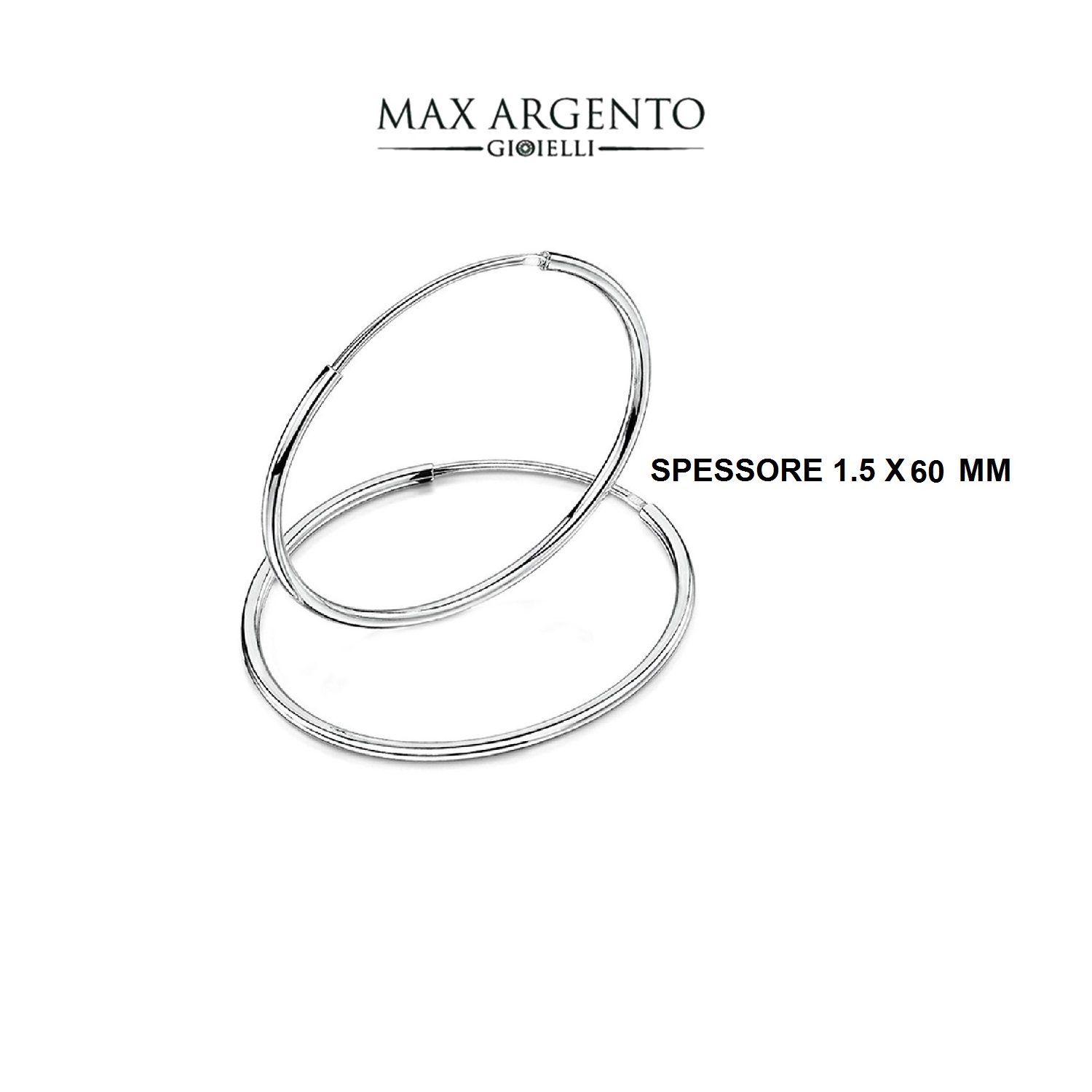 Cerchio Liscio In Argento 925 ‰ Spessore Canna 1.5 mm) - immagine 12