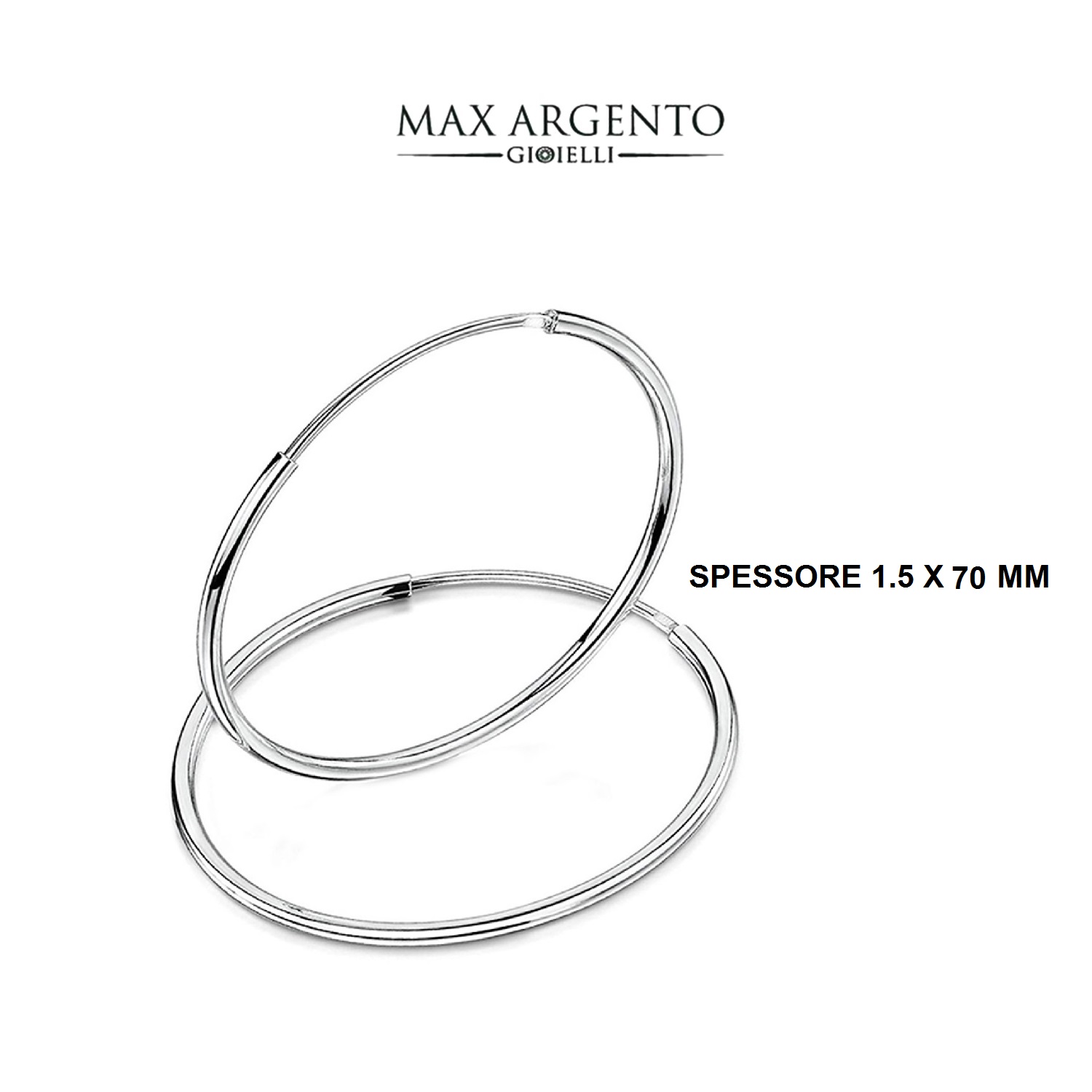 Cerchio Liscio In Argento 925 ‰ Spessore Canna 1.5 mm) - immagine 13