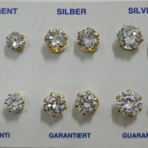 Orecchini Argento 925% Modello Princess - Rodio & Oro